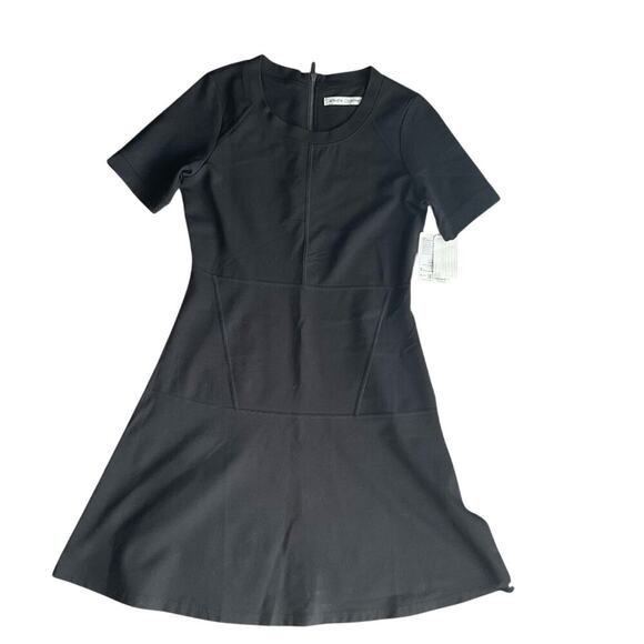 NWT Athleta En Route Dress Fit & Flare Black Dress Size Small Little Black Dress - Picture 1 of 10